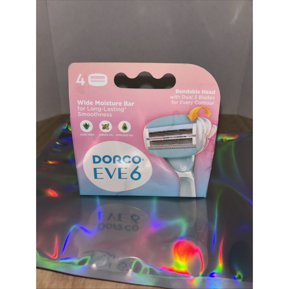 EVE6 Razor for Women, 6 long-lasting blades Eve6 4 Refills Dorco Blades